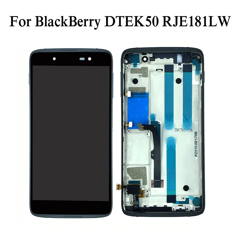 Для BlackBerry DTEK50 RJE181LW STH100-1 STH100-2 сенсорный экран ЖК-дисплей дигитайзер сборка - Цвет: Black With Frame