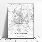 Hilversum Fijnaart Breda eindобщий Роттердам Delft Apeldoorn, карта Нидерландов, плакат