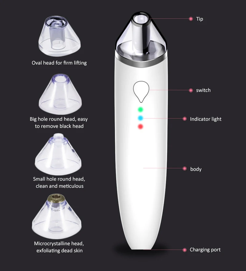 Угрей скребок для кожи лица ультразвуковой скруббер вакуумный Очиститель пор