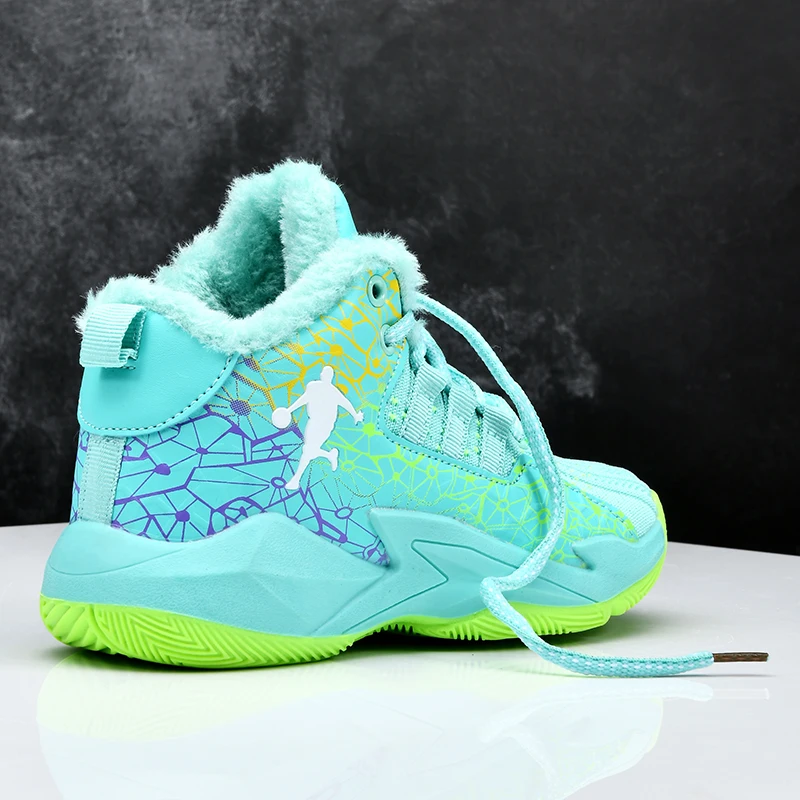 

High Top Boy's Fashion Sneakers Child Trend Comfortable Boy Casual Shoes Outdoor Non-slip Breathable Air Cushion Winter shoes