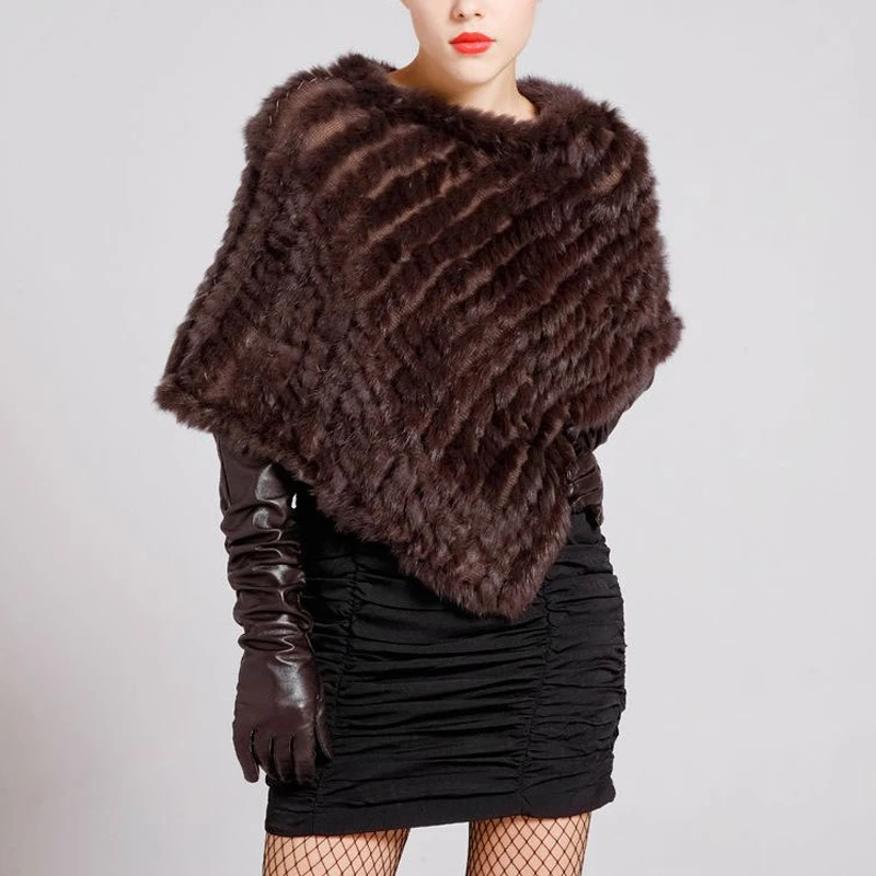 Розничная продажа осенне-зимние женские вязаные пончо из натурального