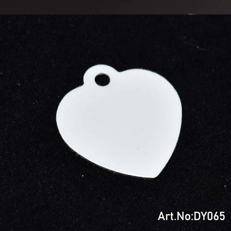 Heart Shape Design Heat Transfer Printing Blank Tag--50pcs-New Style Sublimation white Pet ID Tag-t-Promotion And Love Gift | Дом и сад