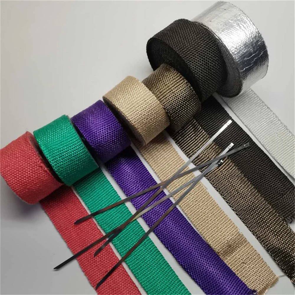 Стекловолокно с выхлопной трубой теплоизоляционной лентой подорожником