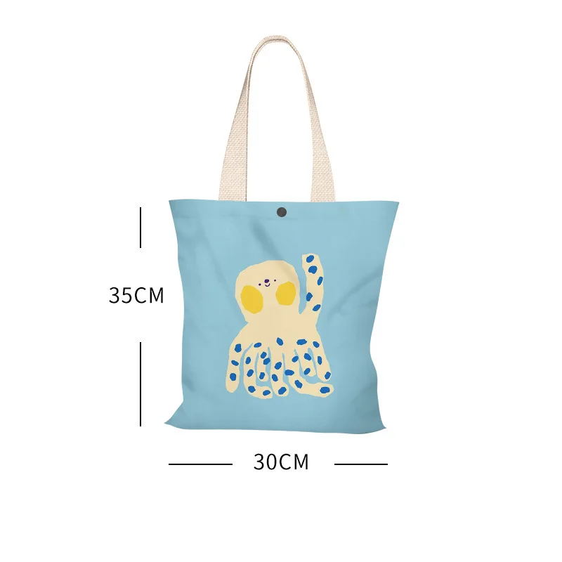 

Custom Tote Bag Canvas Shoulder Bags Bag Blue for Women Nana Manga Shopping Bag Luxury Bag