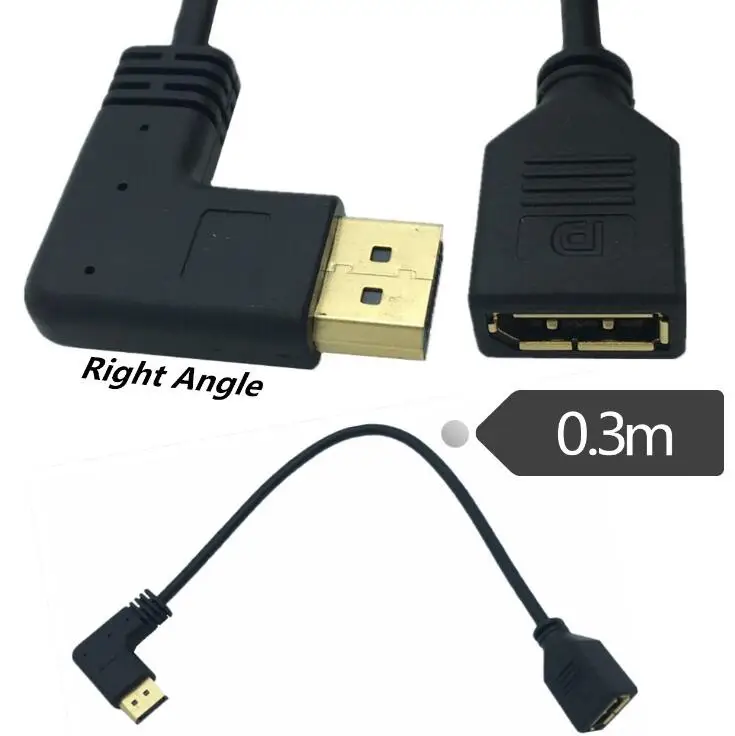 Кабель-удлинитель LBSC с золотым дисплеем штекер угол 90 градусов в гнездо 0 3 м |