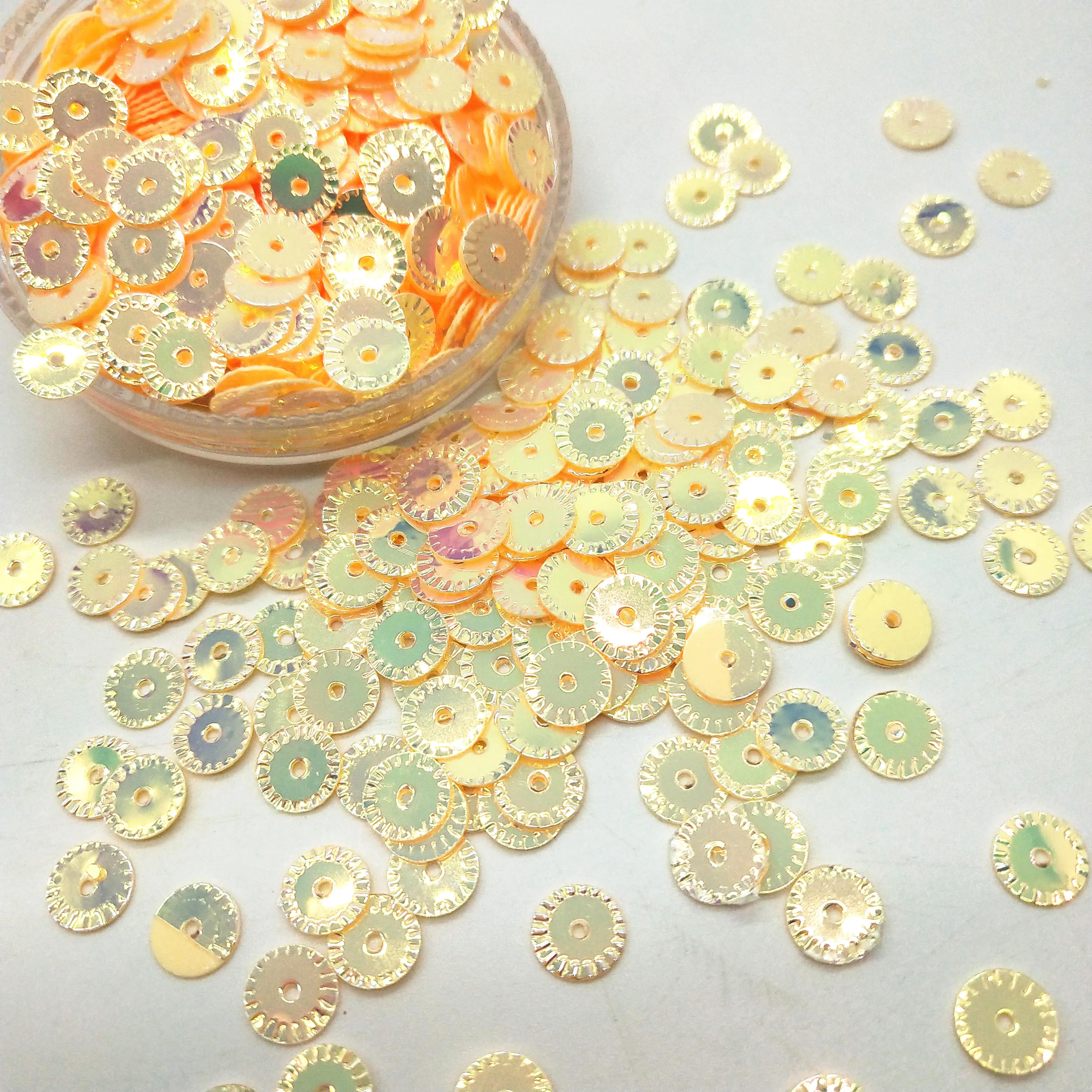 3000 шт 6 мм круглые колеса цветок Золотое покрытие свободные блестки шитье ПВХ DIY