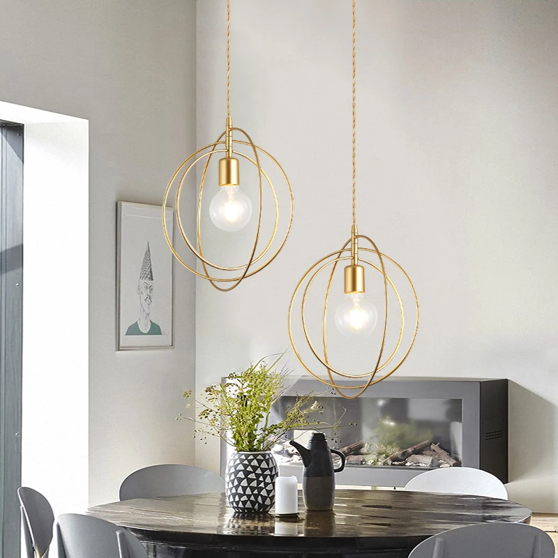 Скандинавская Люстра для ресторана Современная Минималистичная лампа бара