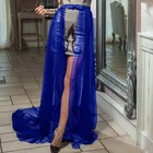 Женская юбка-пачка со съемным шлейфом, длинная Тюлевая юбка с запахом, модель 2020 года