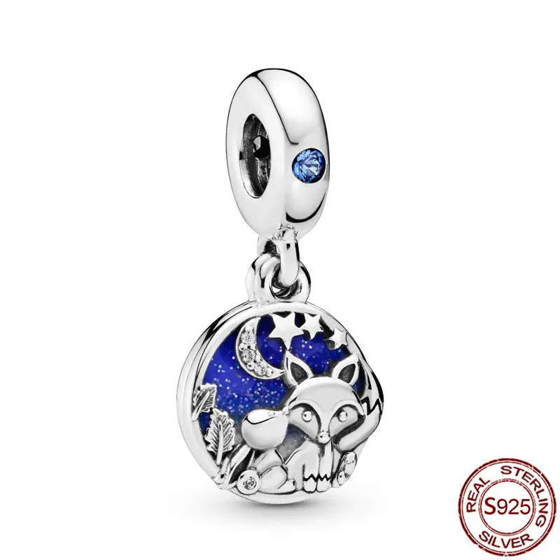 

2021 Hot 925 Sterling Silver Beads Star snowflake owl fox Clip unicorn Charm Fit Original Pandora Bracelet Silver 925 Jewelry