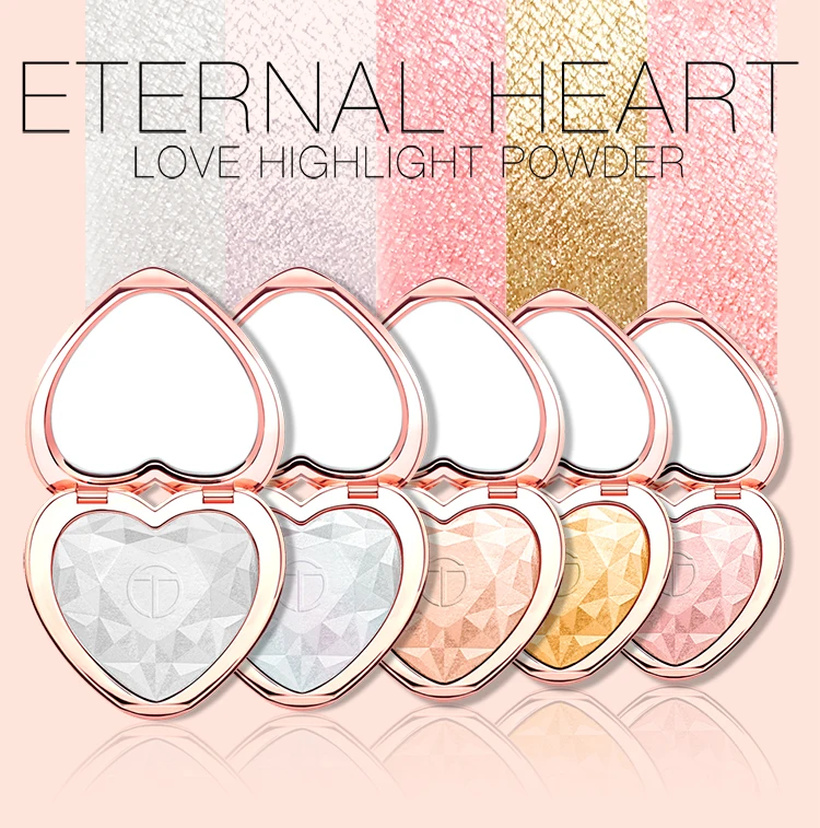 O.TWO.O Highlighters Makeup Powder Natural Shimmer Palette High Gloss Pigments Heart Shape Illuminator Cosmetics TSLM1 |