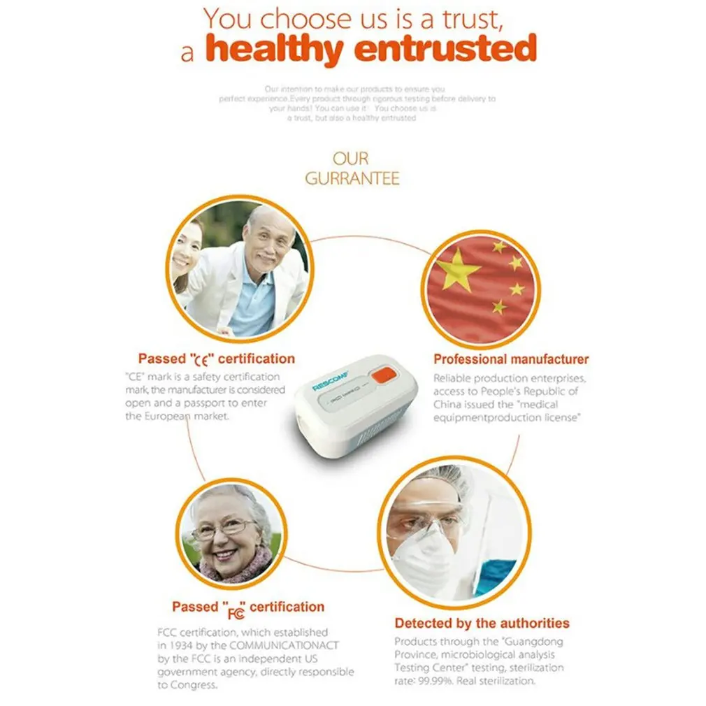 Воздухопроницаемый автоматический CPAP BPAP очиститель для дезинфекции от Usb