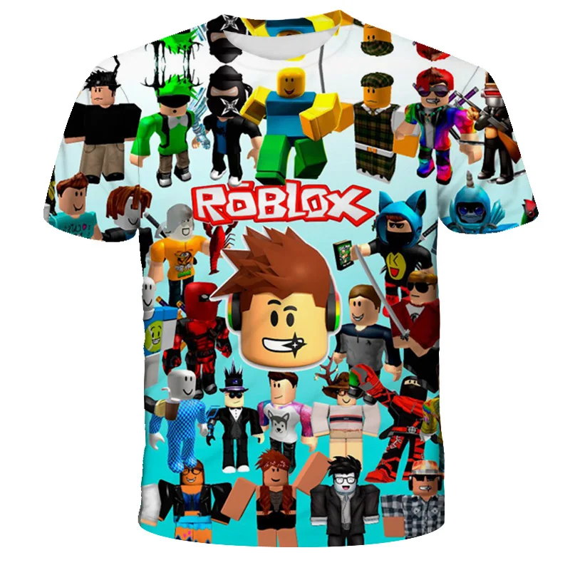 2022 детская футболка Robloxing летние детские футболки с принтом игры для мальчиков и