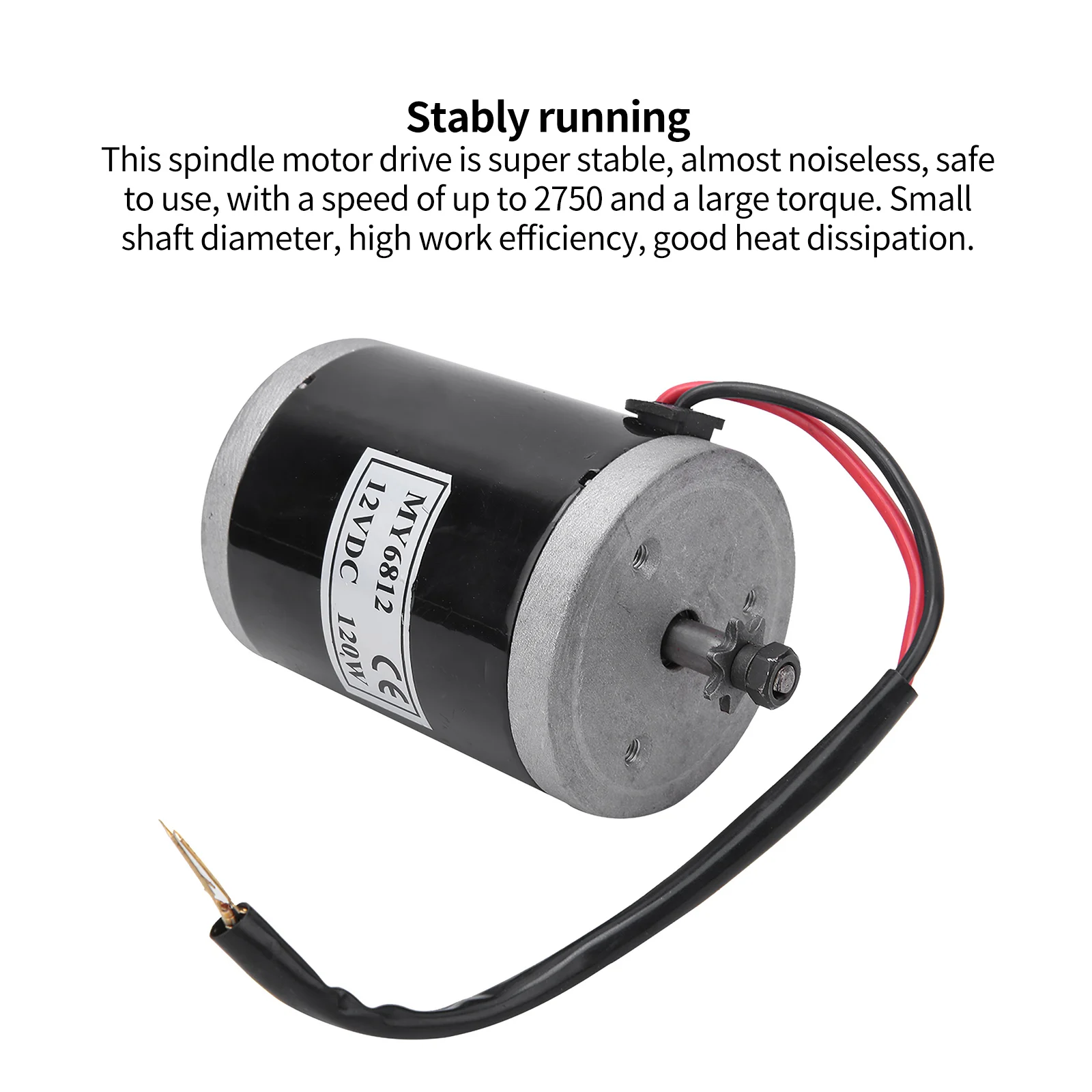 

Small DC MOTOR High-Speed Sprocket Motor 120W Direct Current Spindle Motor 12V Brushed Reversible Motor Electric Scooter Repair