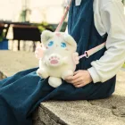 Плюшевая игрушка, мягкая кукла, мультяшное животное, ангел, кошка, котенок, мессенджер через плечо, сумка для монет на одно плечо, ранец, пакет, кошелек, 1 шт.