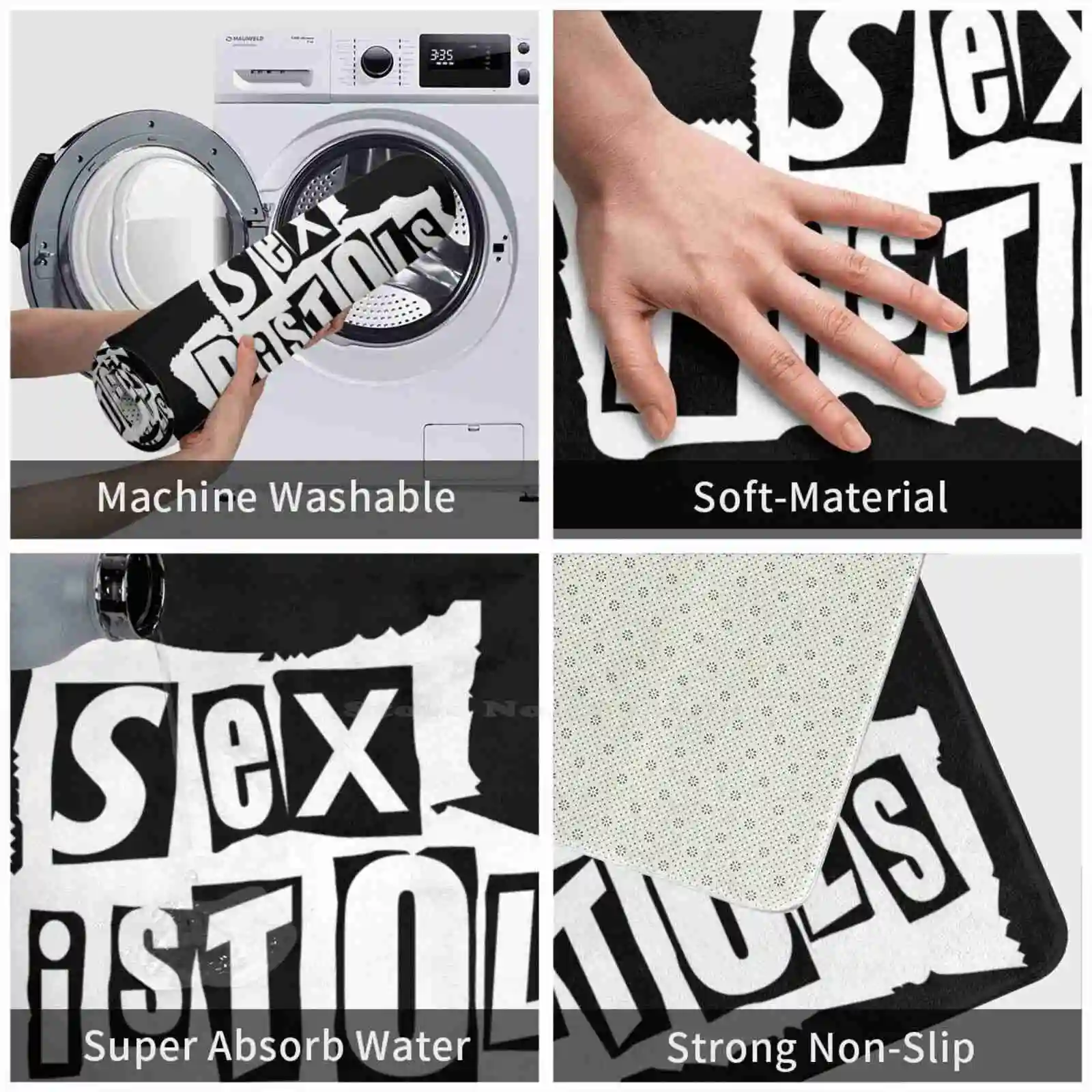 3D товары для дома коврик пистолета ковер подставка ног музыка панк не мертвый