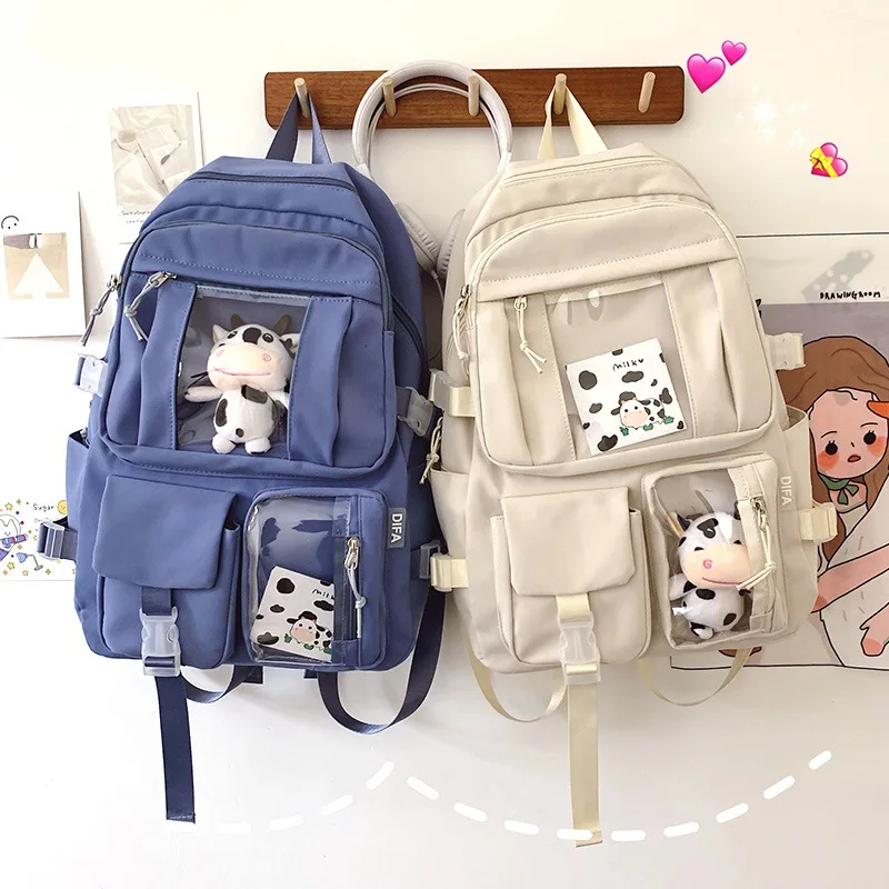 

Japanese Kawaii Cow School Bags for teenage girls boys 2021 New Cute Backpack School Bag for teenage girls boys college students