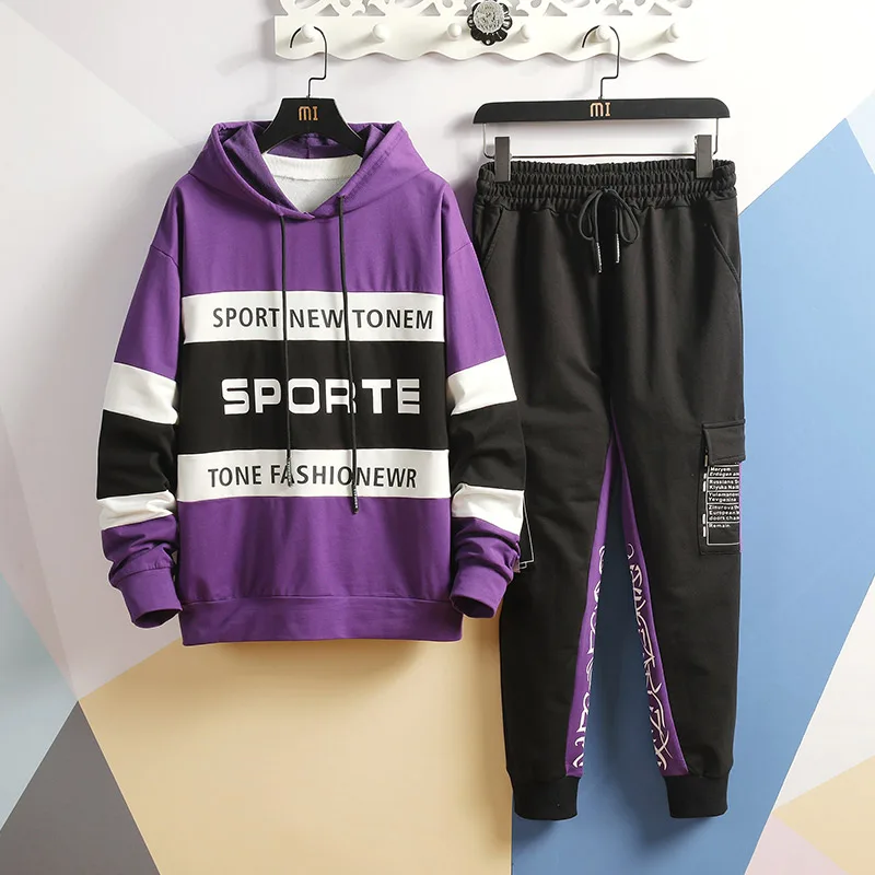 Мужской осенний комплект из 2 предметов: толстовка и штаны высококачественный