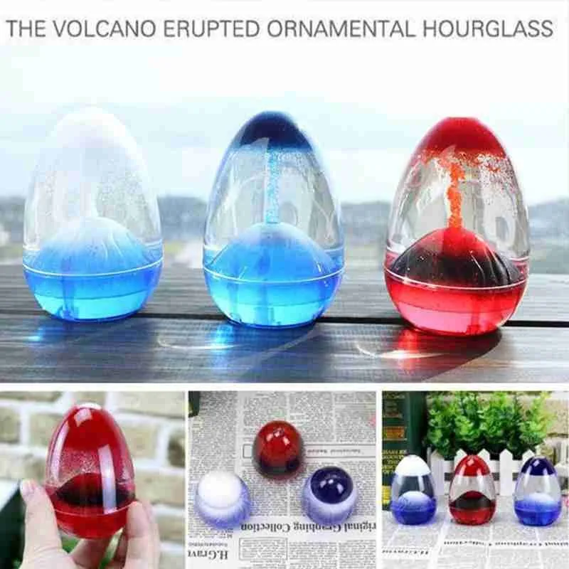 

Home Decor Liquid Oil Volcano Sand Watch Craft Ornaments For Guests Gifts Decoration Home Wedding Accessories E7J7