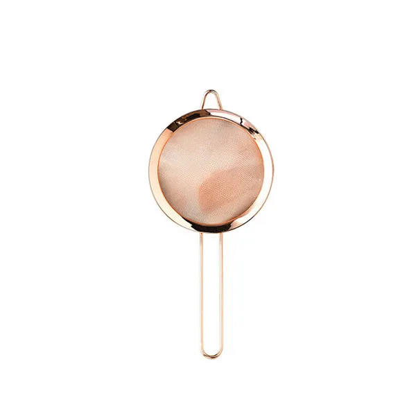 rose gold medium Фильтр для масла с тонкой сеткой из нержавеющей стали золотое сито для муки, решето дуршлаги мучной кофе сетчатый фильтр Инструменты для выпечки кухонная посуда - Цвет: rose gold medium