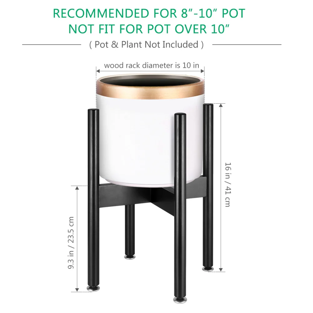 

HOMEMAXS Plant Stand Bamboo Indoor Flower Pot Holder Display Potted Rack (Black)