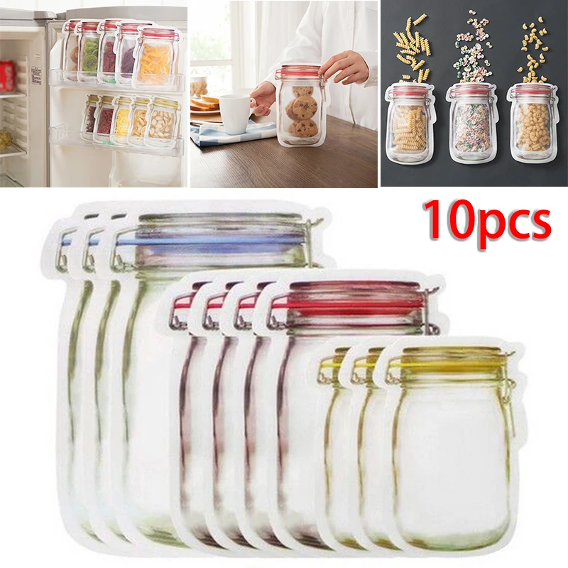 

Snack Storage Bags Holder Container Reusable Space saving Moisture Proof Set