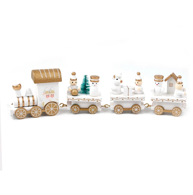 Wooden train 6 Рождественский баннер, Рождественский Декор для дома, гирлянда, рождественские украшения, Noel Navidad, Рождественский Декор, счастливый год - Цвет: Wooden train 6