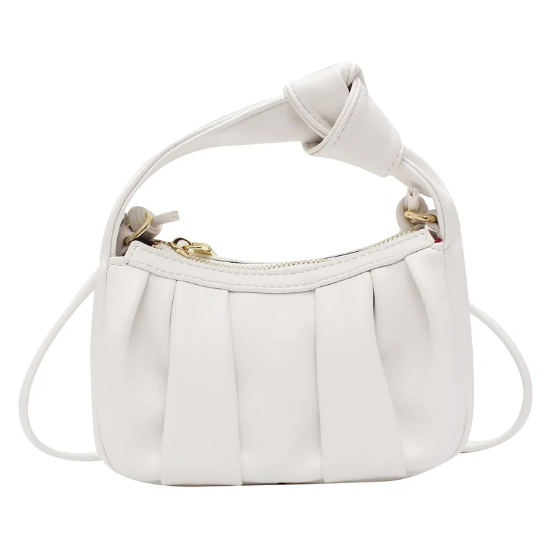 

On the new small bag female bag 2021 new fashion simple one shoulder messenger bag women's texture portable wrinkle bag tide