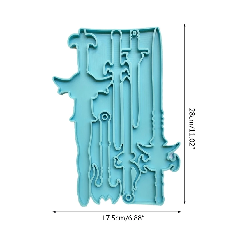 

Dagger Epoxy Resin Mold Keychain Pendant Casting Silicone Mould DIY Crafts Jewelry Making Tools