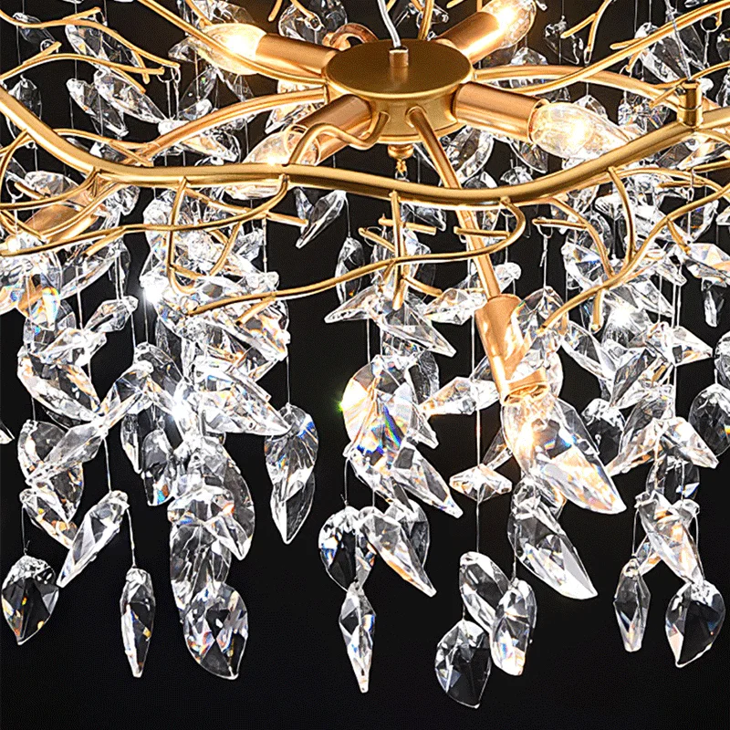 Современная светодиодная люстра K9 для помещений потолочный светильник золотого