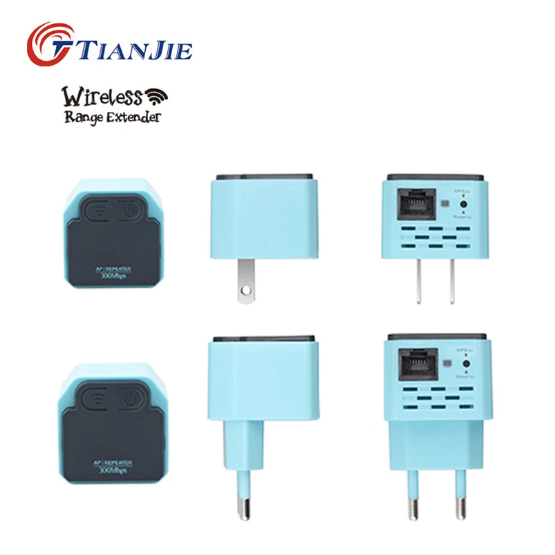 

TianJie Wireless WiFi Repeater Wifi Extender 300Mbps Wi-Fi Amplifier 802.11N/B/G Booster Repetidor Wi fi Reapeter Access Point