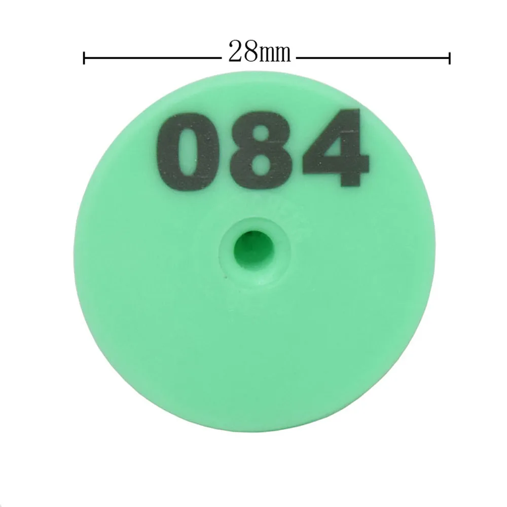 Pig Sheep Rabbit Cattle Ear Tag Signs With 001-500 Word Laser Typing Copper Head Earrings Farm Animal Identification Card |