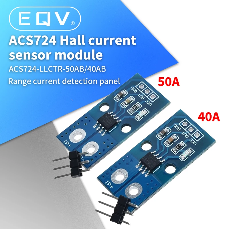ACS724TLLCR 40A 50A модуль датчика тока Холла ACS724 для Arduino ACS724TLLCR 40A 50A модуль датчика тока Холла ACS724 для Arduino