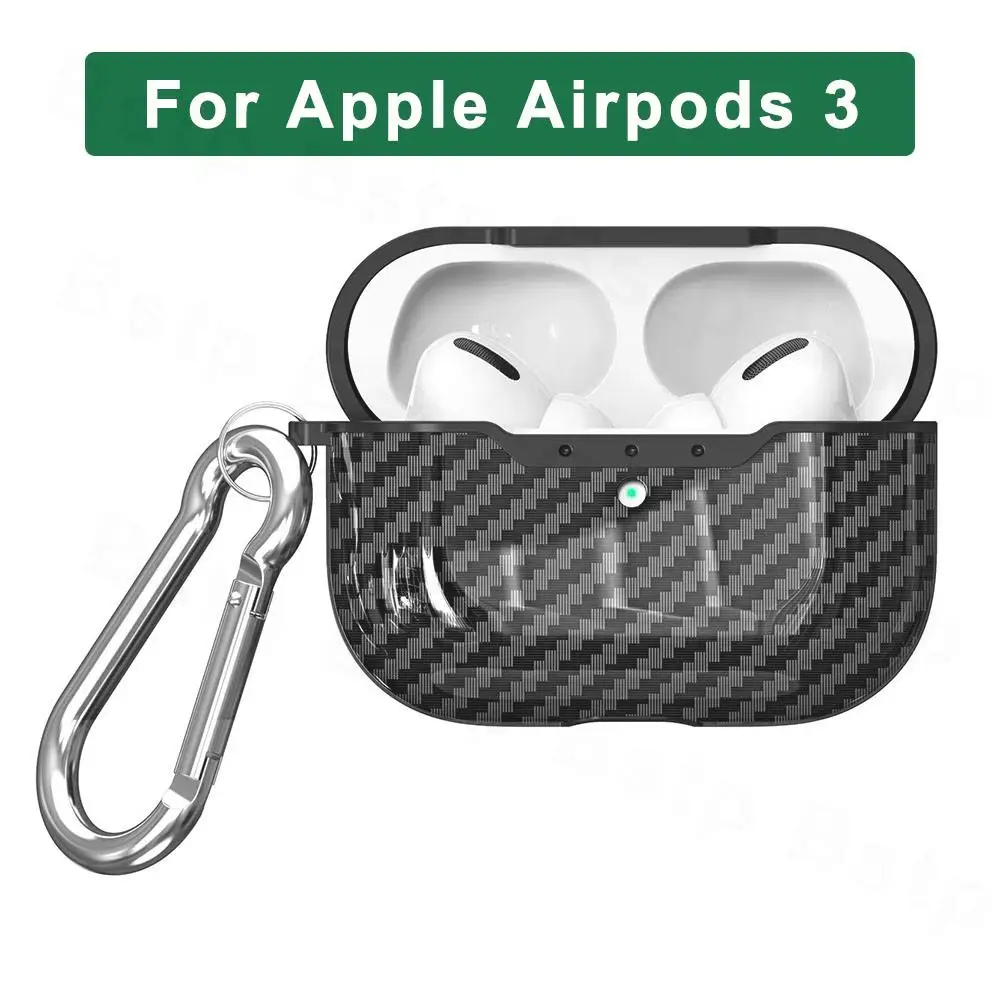 

Силиконовый чехол для наушников из ТПУ для Airpods 3, чехол для наушников из углеродного волокна, чехол для наушников Apple Airpods 3 2021, чехол с брелок...