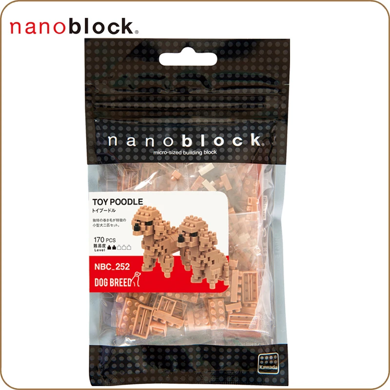 Kawada Nanoblock трость в пудель 170 шт. алмазные строительные блоки креативные игрушки