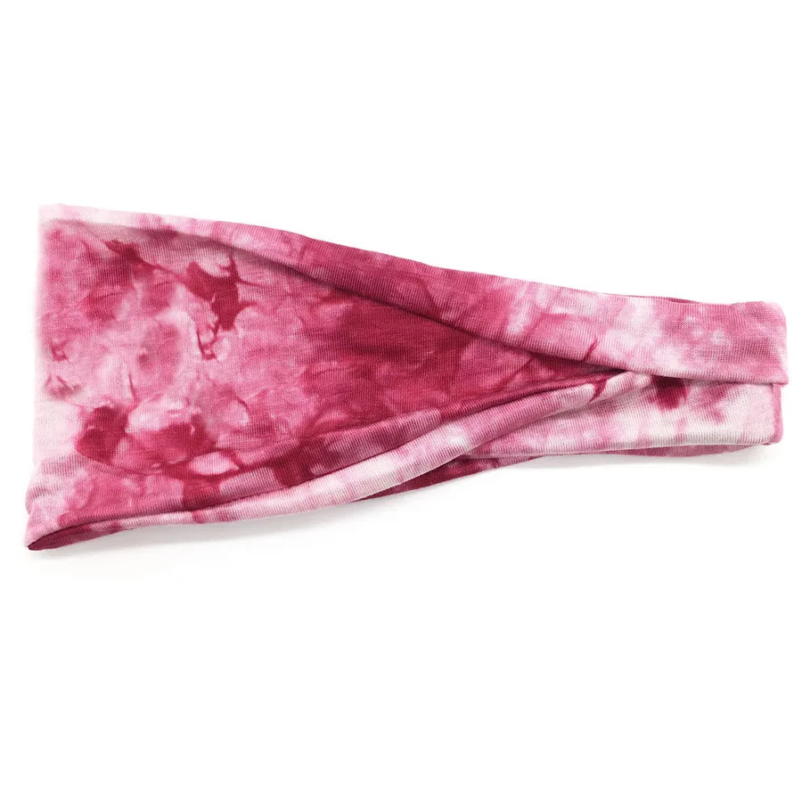 19 Tie Dye Велоспорт Йога Спортивная Повязка от пота мужчины Sweatband для мужчин женщин головные повязки для йоги головы Налобные повязки Спортивная безопасность - Цвет: 19
