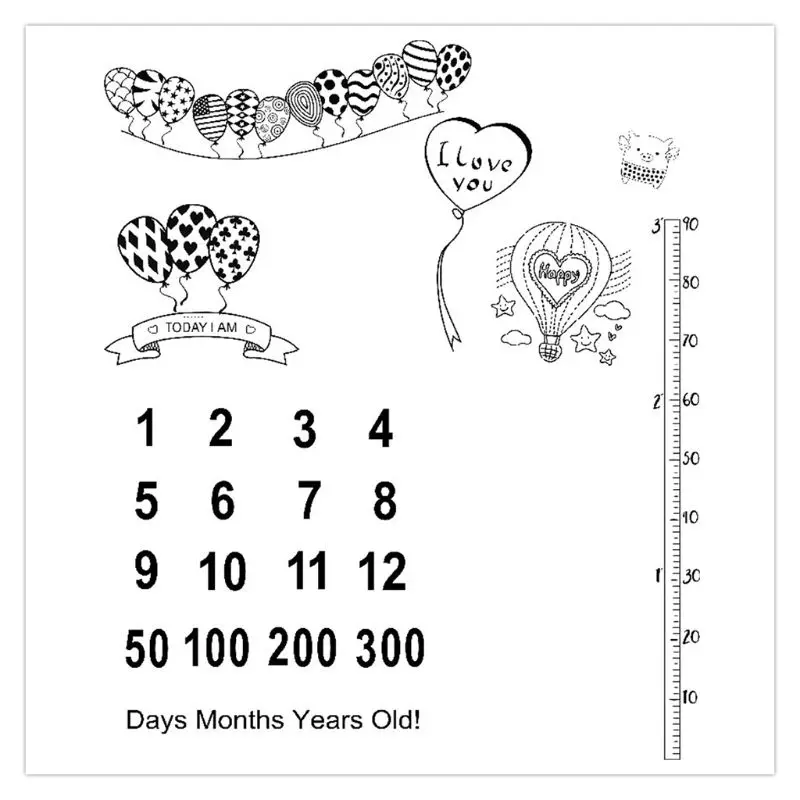 

2021 Cartoon Pattern Newborn Baby Photo Props Blankets Backgrounds Photos Calendar Photography Background Accessories