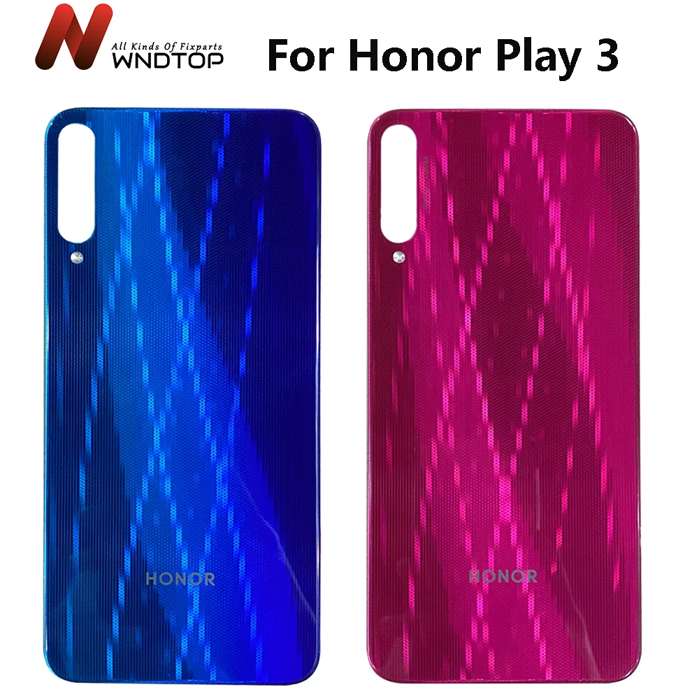 Новое стекло для Huawei Honor Play 3 Крышка батарейного отсека задняя панель Корпус чехол + клей ASK-AL00x задняя крышка Honor Play3 корпус
