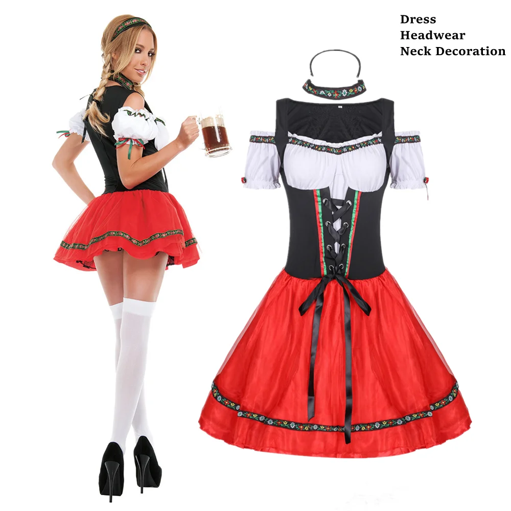 Лидер продаж Женский немецкий костюм на Октоберфест традиционное платье для