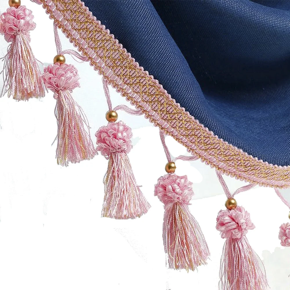 С бахромой и подвешенная шаровая отделка Ремесло вязального ленточная ткани для