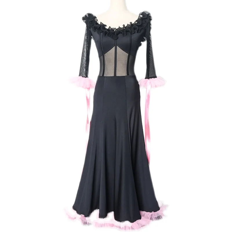 

Сетчатое платье для бальных танцев, женский костюм для современных танцев, костюм для выступлений, индивидуальная одежда для танго, сексуальные платья для выпускного вечера JL3968