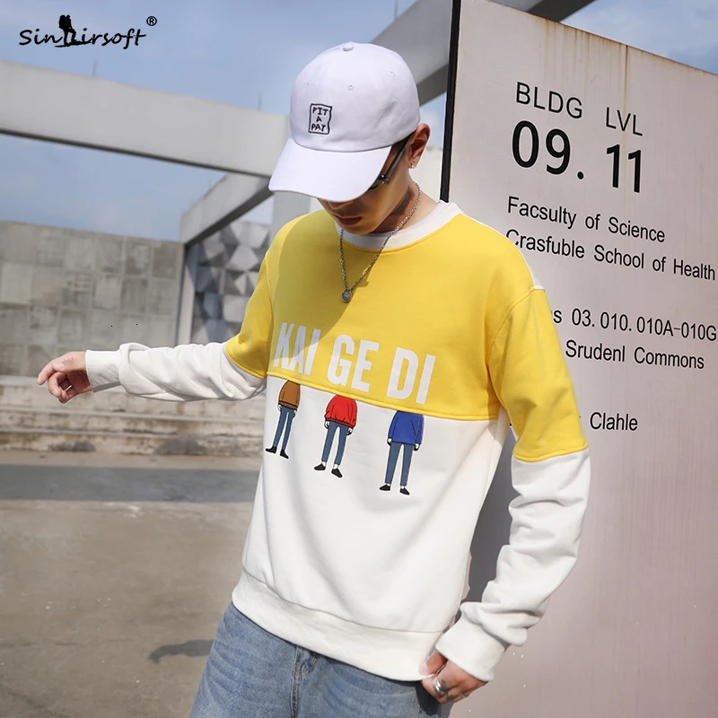 Новый дизайн осенний мужской Повседневный пуловер Корейская версия мультяшный