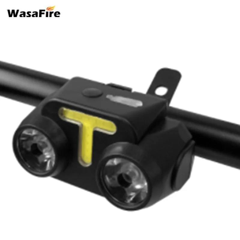 Велосипед Т-образный светильник USB Перезаряжаемые велосипедный головной