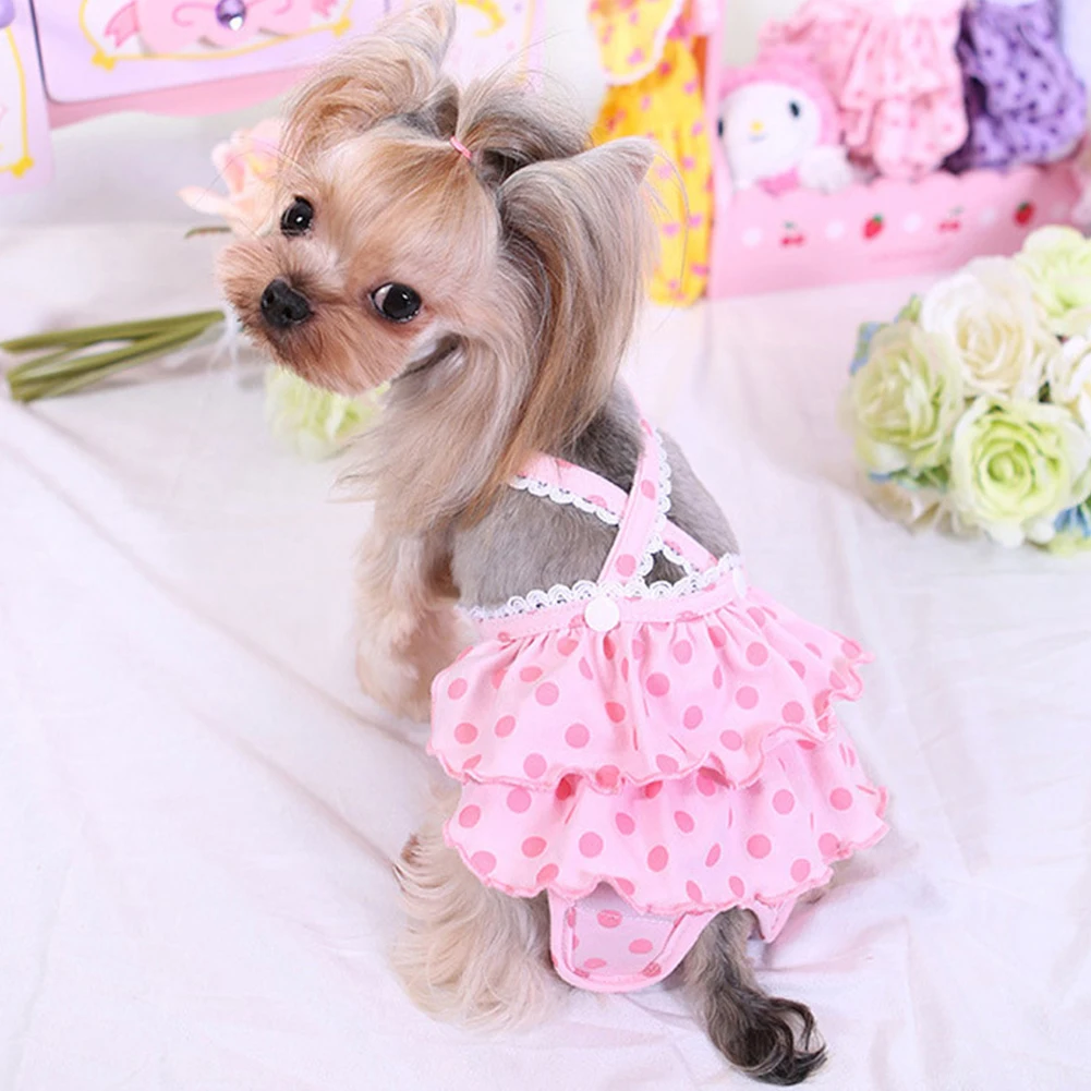 

Pet Physiological Pants Reusable Female Small Dog Diapers Puppy Washable Durable Doggie Diapers Adjustable Sanitary Dog Panties