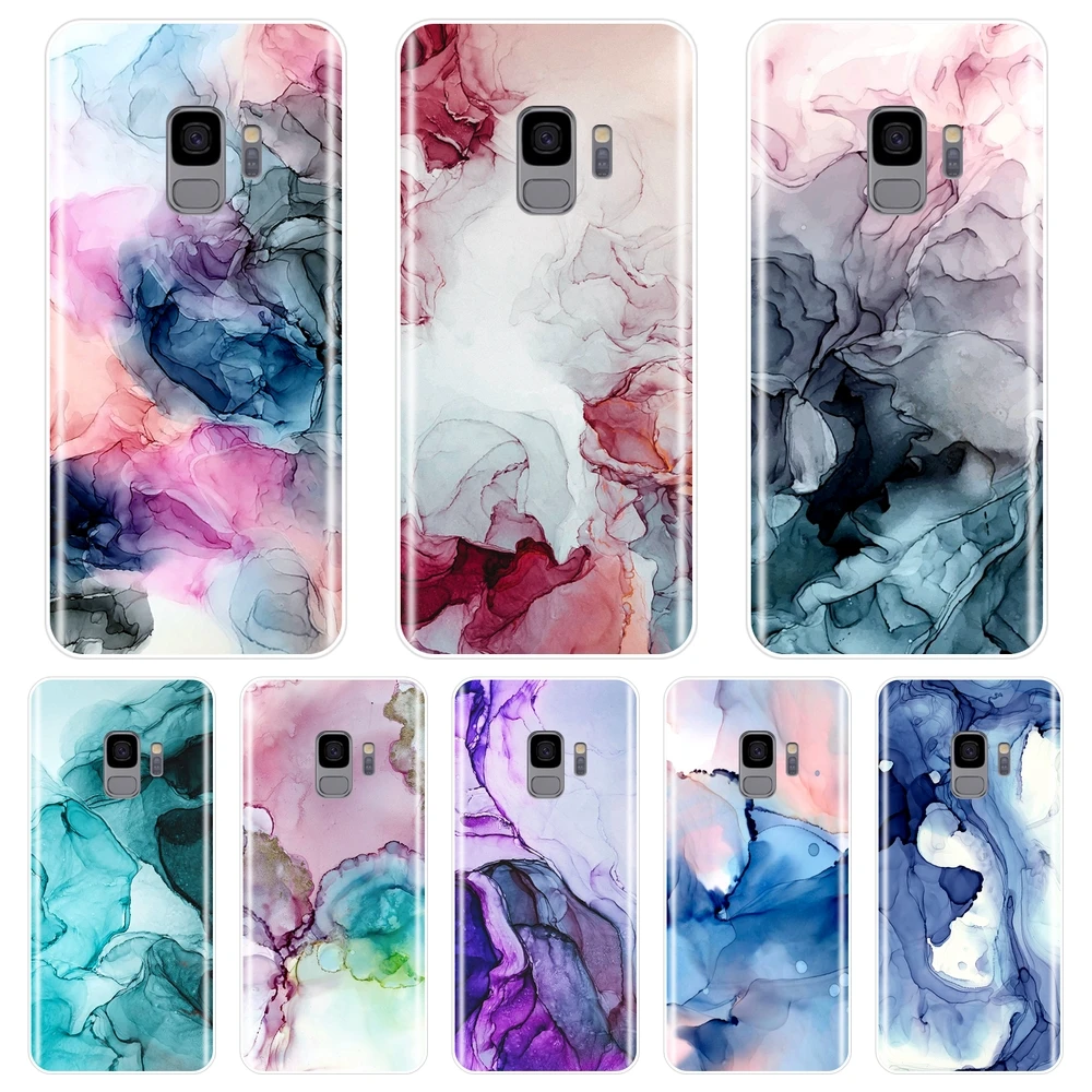 Задняя крышка для Samsung Galaxy S8 S9 Plus S5 S6 S7 Edge мраморный художественный эстетический