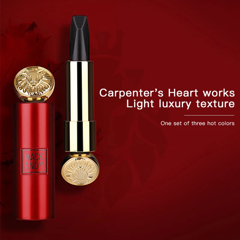 Три цвета одна трубка губная помада бархатная увлажняющая шелковистая