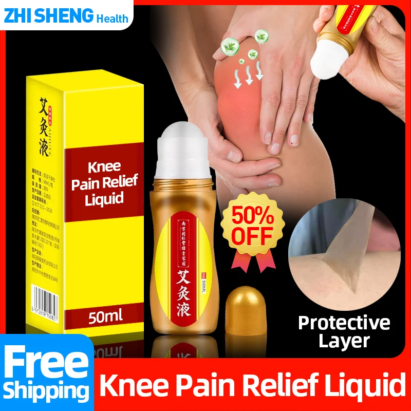 

Knee Pain Relief Liquid Wormwood Counterpain Rheumatism Rheumatoid Arthritis Joint Pain Leak-Proof 360° Ball Massage