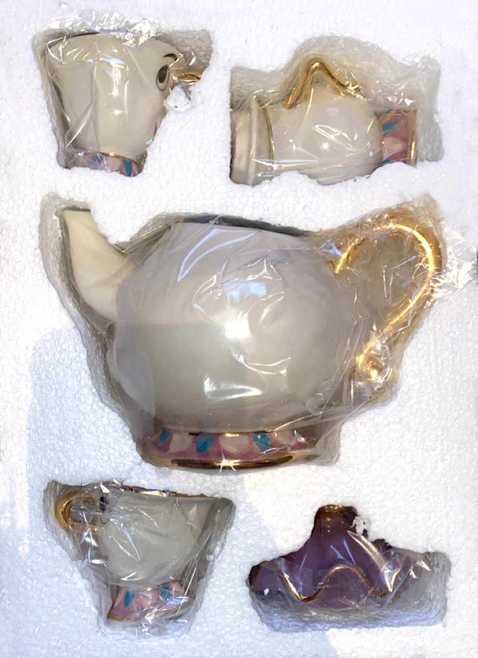 

New Cartoon Beauty And The Beast Teapot Mug Mrs Potts Chip Tea Pot Cup One Set Lovely Christmas Gift Fast Post