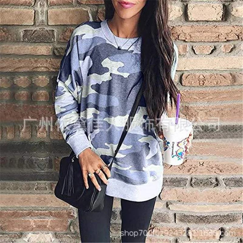 

New Women Spring Autumn Green Print Sweatshirt Ladies Fashion Solid Color Plus Size Pullovers Female Brand Casual Tops ZM588