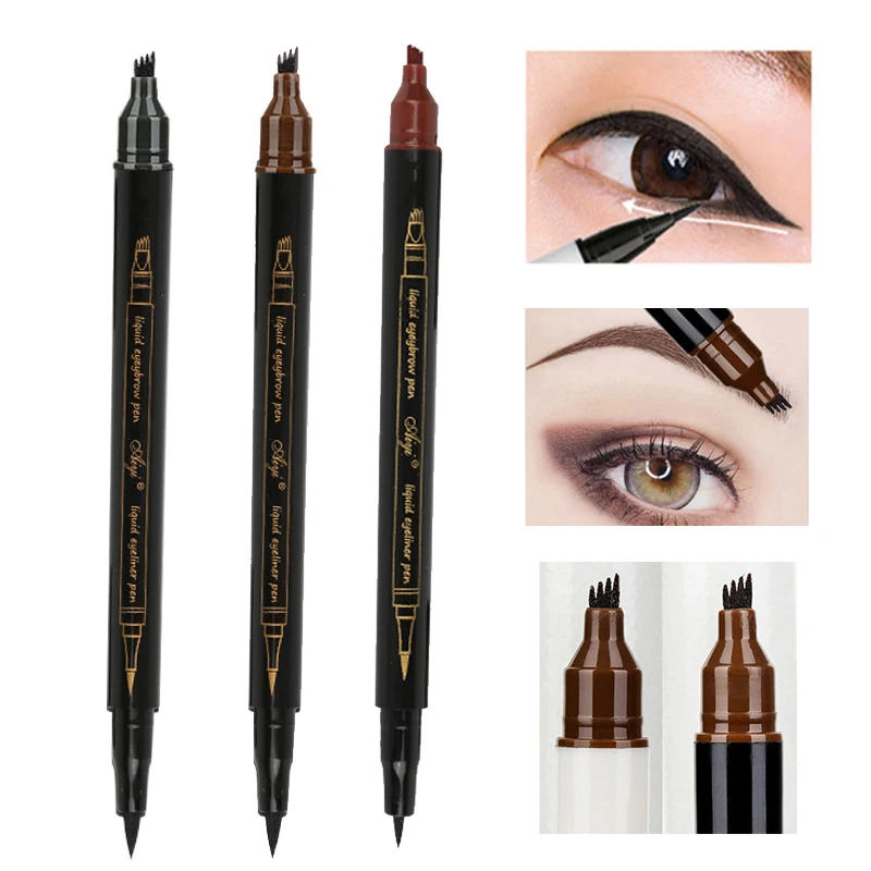 Многоразовая Косметическая подводка для бровей карандаш с 4 головками Ford легко