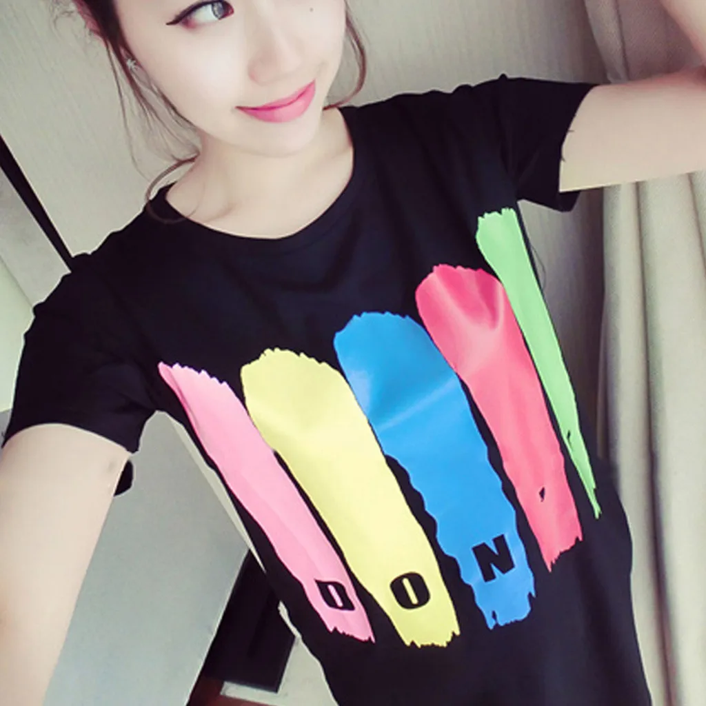 Женское платье-футболка с коротким рукавом круглым вырезом и | Женская одежда